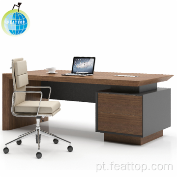 Mesa de madeira e gerentes de presidente da mesa de escritório ergonômico